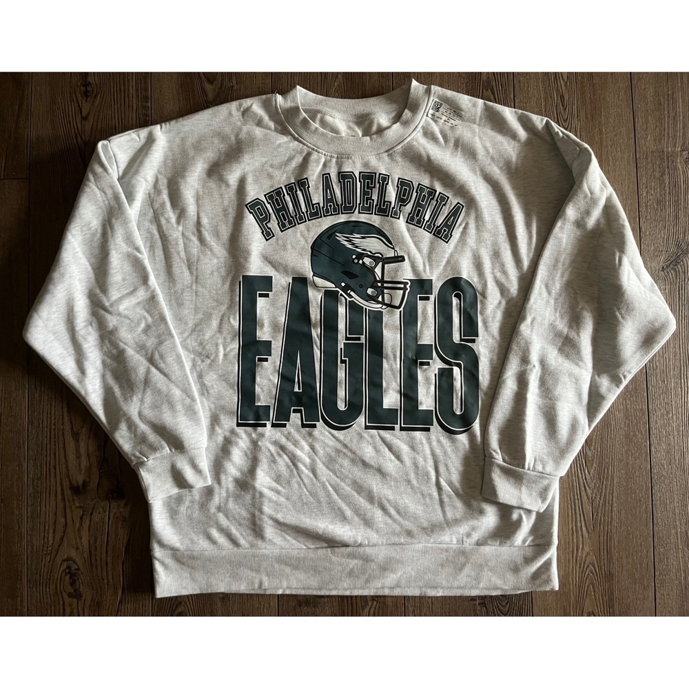 Gameday Couture Philadelphia Eagles Sweatshirt Grey Graphic Crew Neck Large